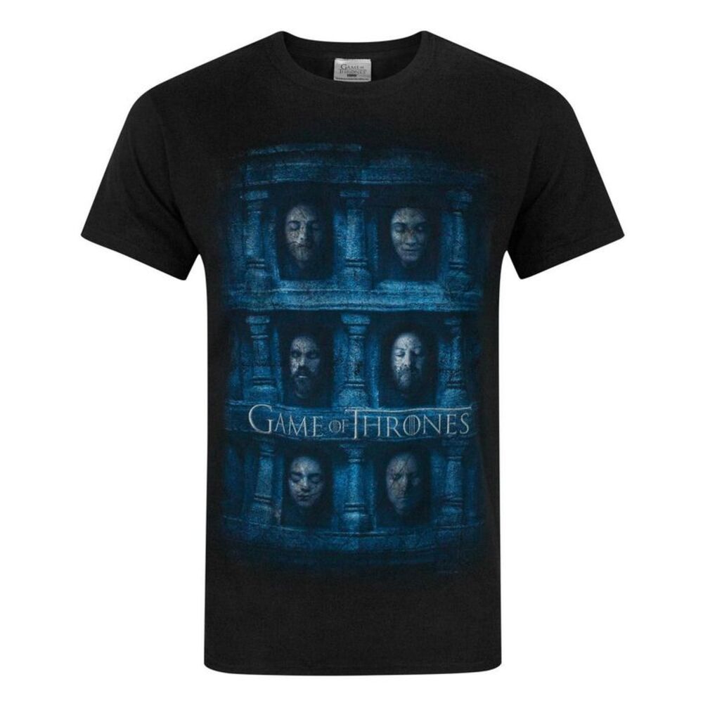 Game Of Thrones Official Mens Hall Of Face T-Shirt / Black